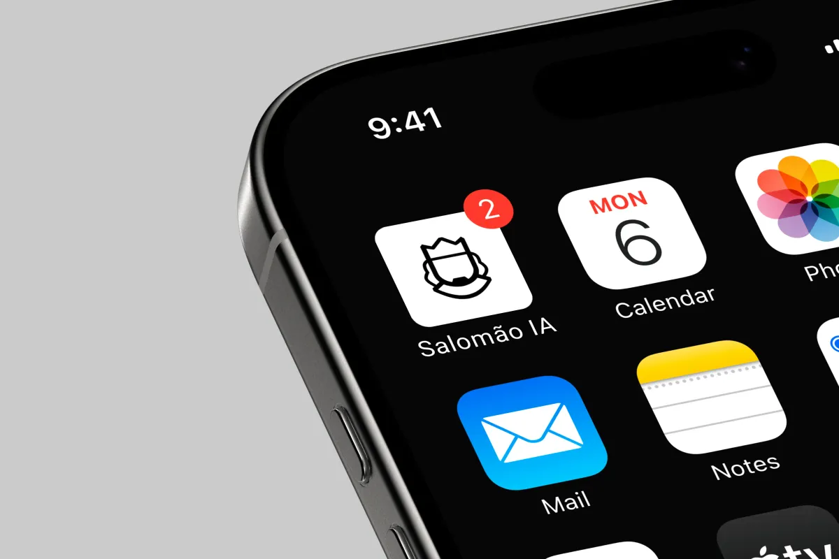 Ícone do app Salomão IA na tela inicial do celular