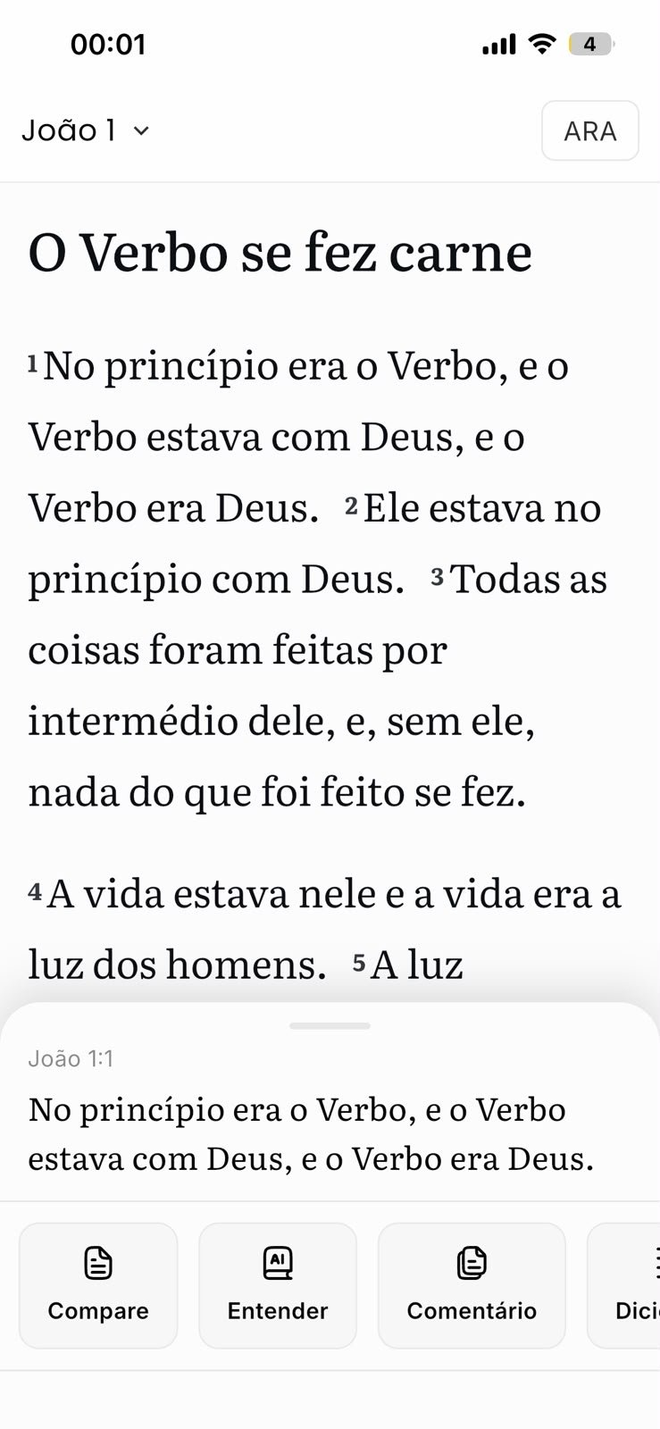 Bíblia Inteligente do Salomão IA com opções para entender, comparar, comentar e consultar o dicionário