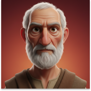 Ilustração de Paulo, personagem bíblico disponível no Salomão IA